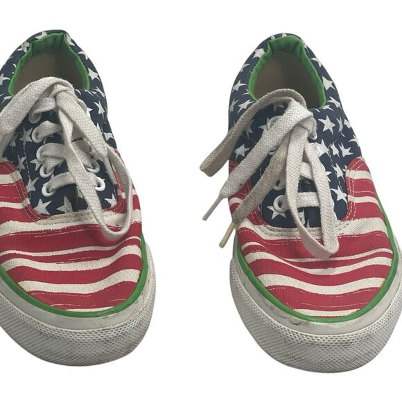 Made In USA Converse All Star American Flag Low Tops Men 5.5 Women 7.5 Sneakers - Picture 2 of 13